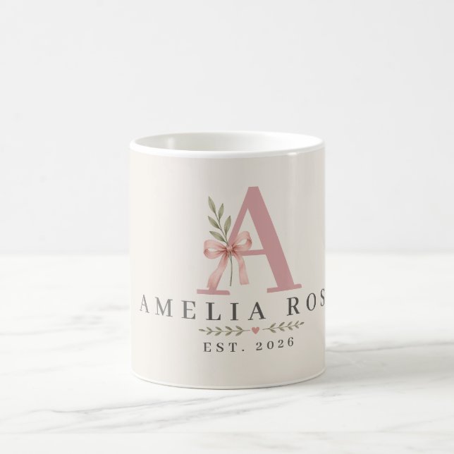 Benutzerdefinierte Vintage-Initiale Kaffeetasse (Mittel)