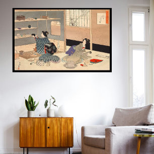 Benutzerdefinierte Vintage-Japanische Teezeremonie Poster