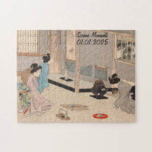 Benutzerdefinierte Vintage-Japanische Teezeremonie Puzzle