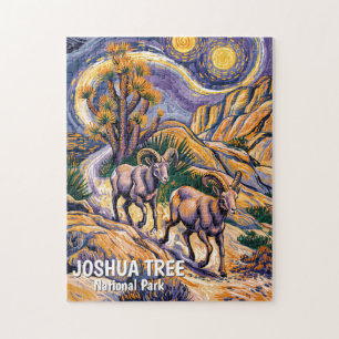 Benutzerdefinierte Vintage-Joshua-Tree-Wildlife-Sc Puzzle