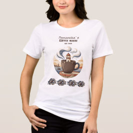 Benutzerdefinierte Vintage-Küsten-Cafe-Merchandise Tri-Blend Shirt