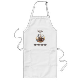 Benutzerdefinierte Vintage-Küsten-Café-Werbemittel Lange Schürze
