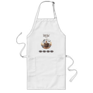 Benutzerdefinierte Vintage-Küsten-Café-Werbemittel Lange Schürze