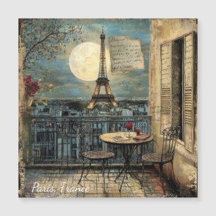 Benutzerdefinierte Vintage-Paris-Eiffelturm-Romant Magnetkarte