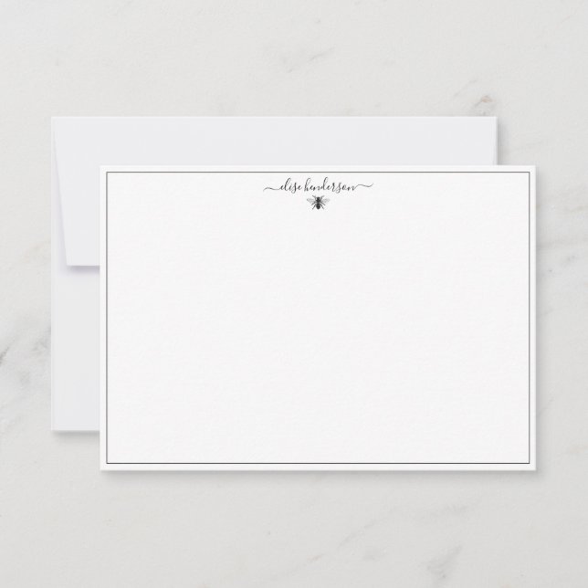 Benutzerdefinierte Vintage Queen Bee Note Card Mitteilungskarte (Vorderseite)