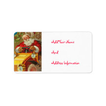 Benutzerdefinierte Vintage Santa Claus-Adressmarke