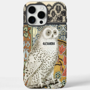 Benutzerdefinierte Vintage-Schnee-Eule Art Deco Ar iPhone 16 Pro Max Hülle