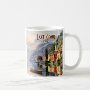 Benutzerdefinierte Vintage Wasserfarben Reise Lake Kaffeetasse