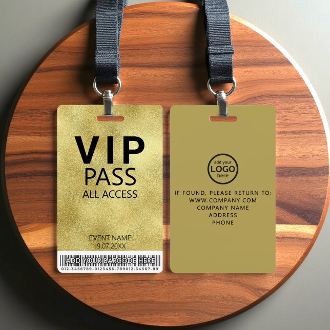 Benutzerdefinierte VIP All Access Event Barcode Lo Ausweis (Von Creator hochgeladen)