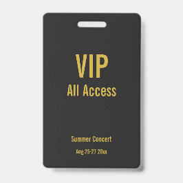 Benutzerdefinierte VIP All Access Festival Pass Ko Ausweis