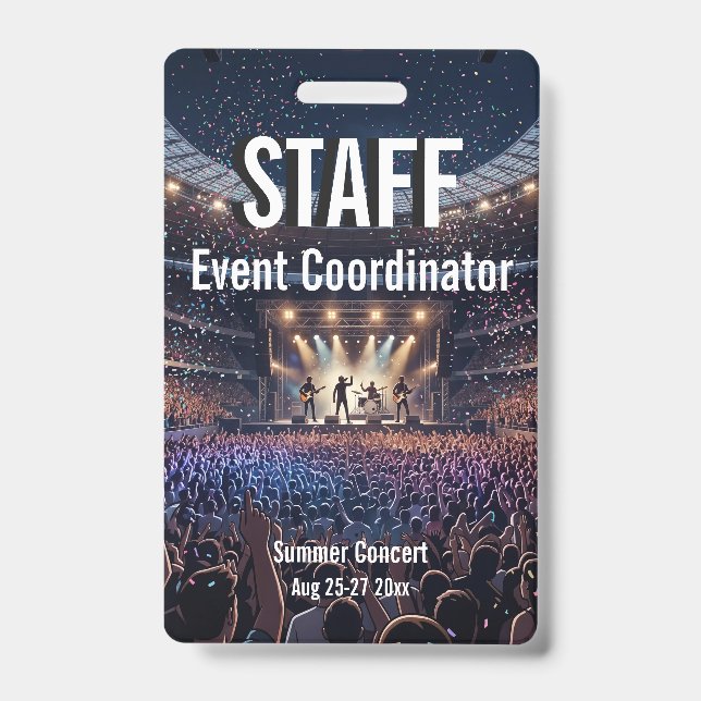 Benutzerdefinierte VIP All Access Festival Pass Ko Ausweis (Vorderseite)