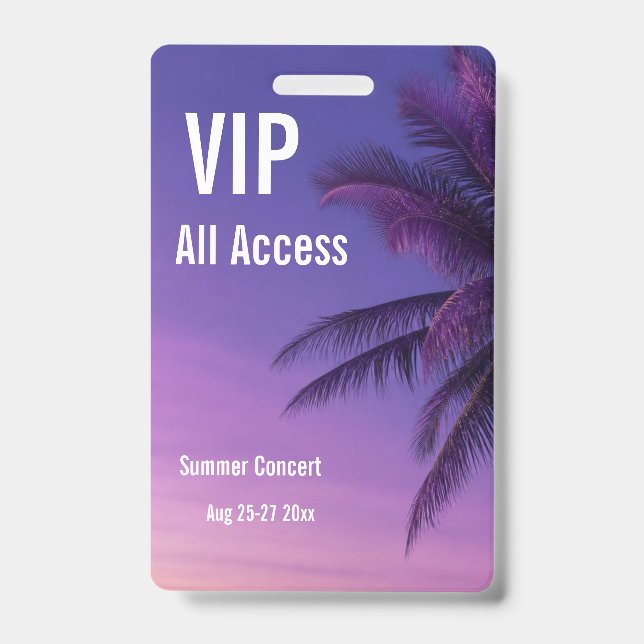 Benutzerdefinierte VIP All Access Festival Pass Ko Ausweis (Vorderseite)