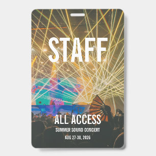 Benutzerdefinierte VIP-All-Access-Pass Konzertabze Ausweis