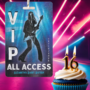 Benutzerdefinierte VIP All Access Sweet Sixteen Ausweis