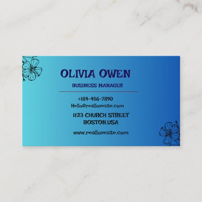 Benutzerdefinierte Visitenkarte | Beruflich und st (Vorderseite)