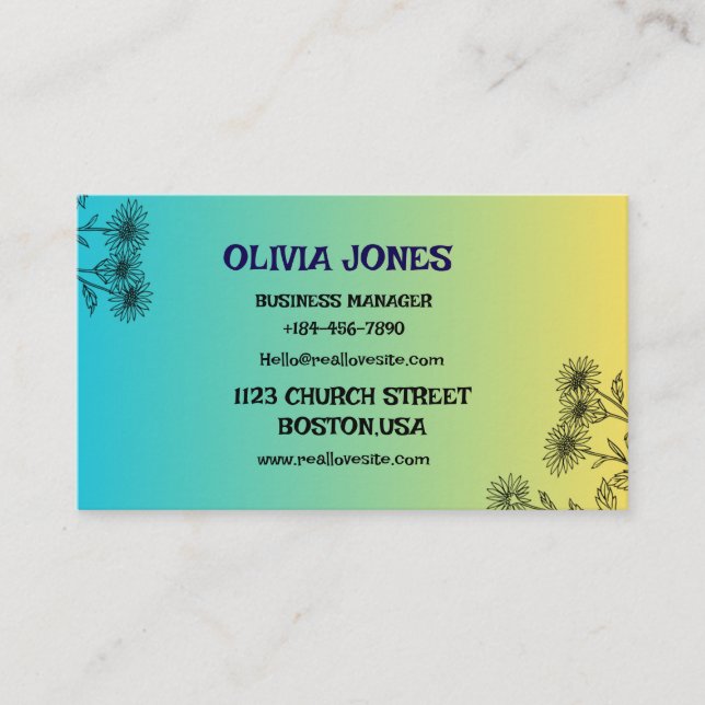 Benutzerdefinierte Visitenkarte | Beruflich und st (Vorderseite)