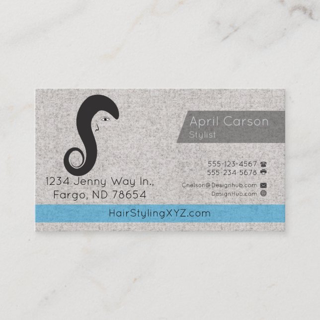 Benutzerdefinierte Visitenkarte für Hair Stylist S (Vorderseite)