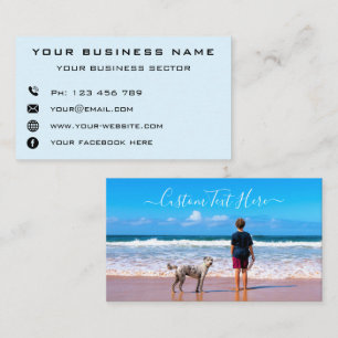 Benutzerdefinierte Visitenkarte für Ihr Foto mit T