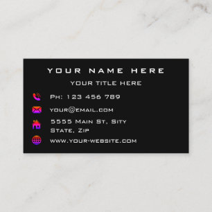 Benutzerdefinierte Visitenkarte Ihre Logoinformati