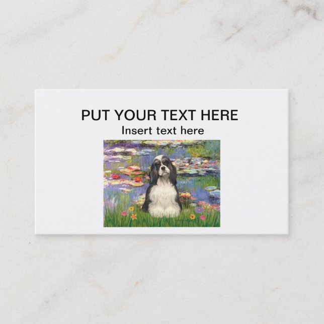 Benutzerdefinierte Visitenkarte mit Cocker (BW) -  (Vorderseite)