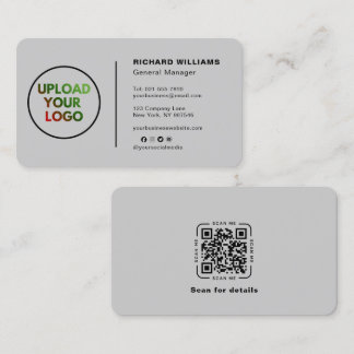 Benutzerdefinierte Visitenkarte mit Logo – Social
