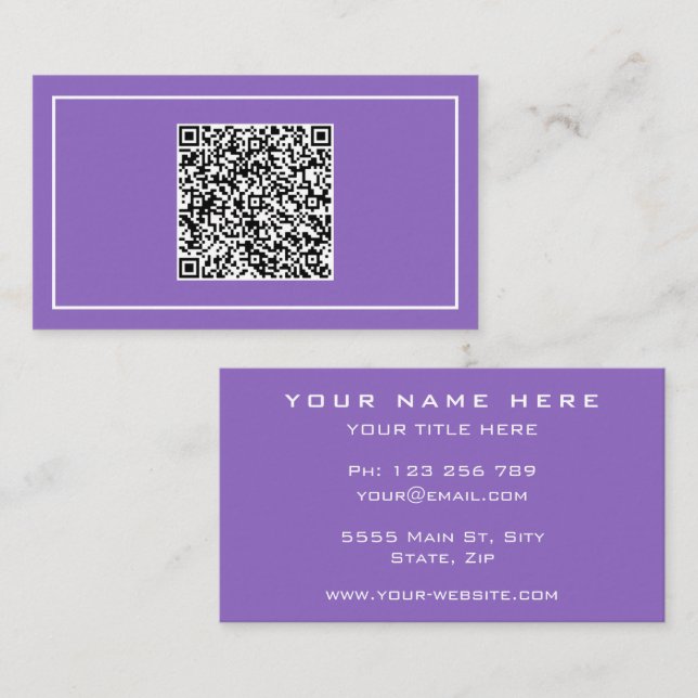 Benutzerdefinierte Visitenkarte mit QR-Code-Scan-I (Vorne/Hinten)