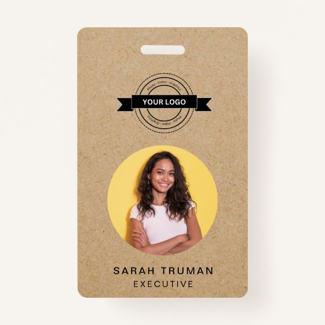 Benutzerdefinierte Visitenkarte Rustikales Handwer Ausweis (Vorderseite)