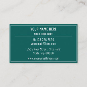 Benutzerdefinierte Visitenkarte - Wählen Sie Ihre 