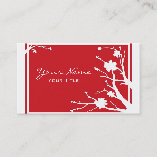 Benutzerdefinierte Visitenkarten mit rotem weißem  Visitenkarte (Vorderseite)
