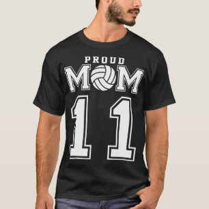 Benutzerdefinierte Volleyball-Mama Nummer 11 Perso T-Shirt