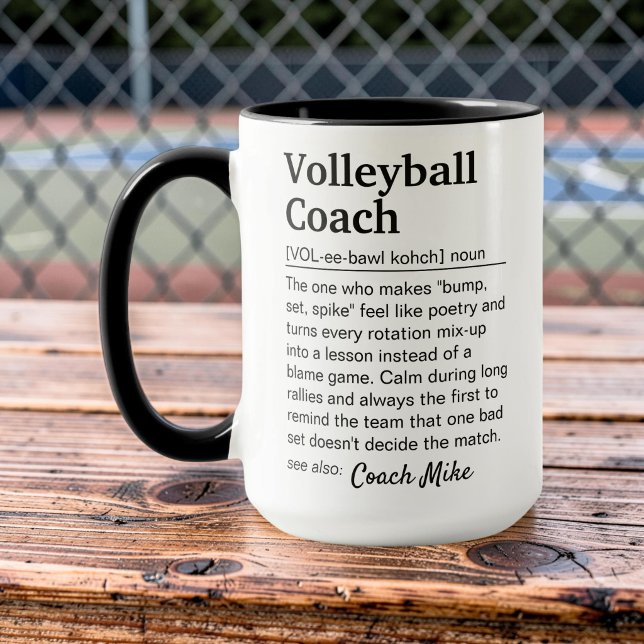 Benutzerdefinierte Volleyballtrainer-Definitions-W Tasse (Von Creator hochgeladen)
