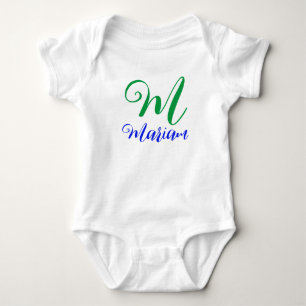 Benutzerdefinierte Vorder- und Rückseite (Name und Baby Strampler