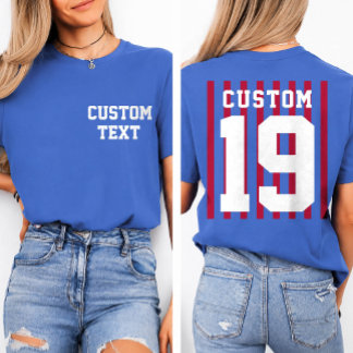 Benutzerdefinierte Vorder- und Rückseite Sports Te T-Shirt