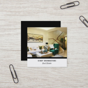 Benutzerdefinierte Vorlage für das Foto der Visite Quadratische Visitenkarte