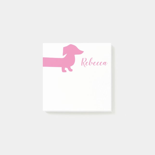 Benutzerdefinierte Vorlage für Niedlich rosa Dacke Post-it Klebezettel (Vorderseite)