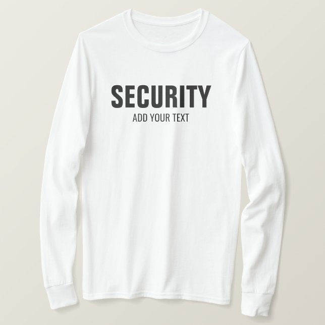 Benutzerdefinierte Vorlage Ming Long Sleeve Securi T-Shirt (Design vorne)