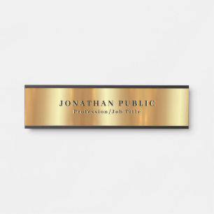 Benutzerdefinierte Vorlage Schwarz & Gold-Trend Türschild