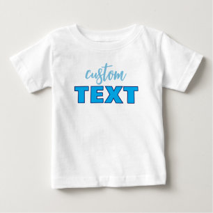 Benutzerdefinierte Vorlage Weiß & Blau für Kinder Baby T-shirt