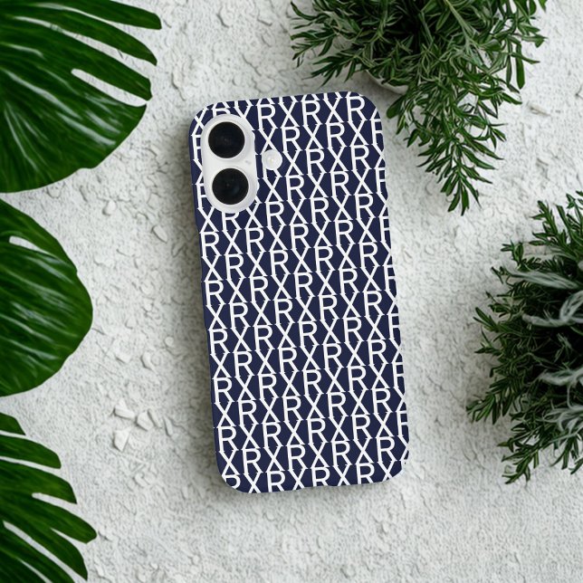 Benutzerdefinierte Vorlagen für Alphabet-Textmuste Case-Mate iPhone Hülle (A fun text pattern phone case with space for your initials!)