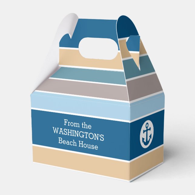 Benutzerdefinierte Vorzugskästchen für Nautic Stri Geschenkschachtel (Vorderseite)
