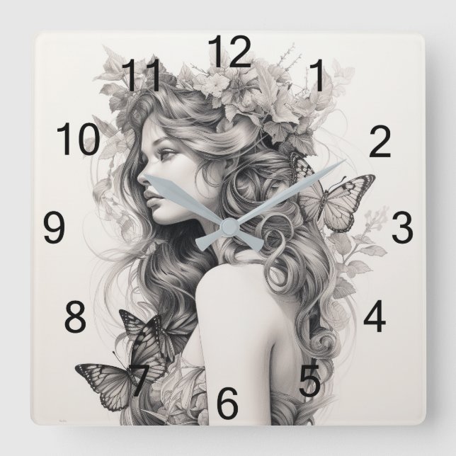 Benutzerdefinierte Wall-Uhr (Eigenes Foto und/oder Quadratische Wanduhr (Vorderseite)