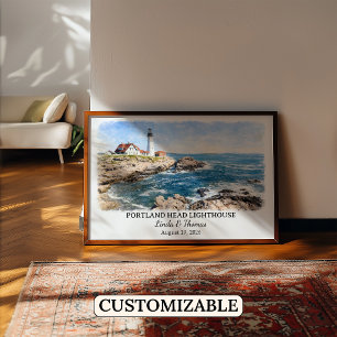 Benutzerdefinierte Wandkunst des Portland Head Lig Poster