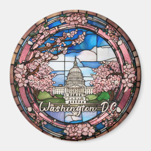 Benutzerdefinierte Washington DC datierte Kirschbl Magnet