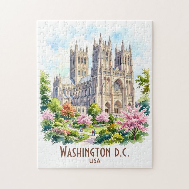 Benutzerdefinierte Washington-Kathedrale Religiöse Puzzle (Vertikal)