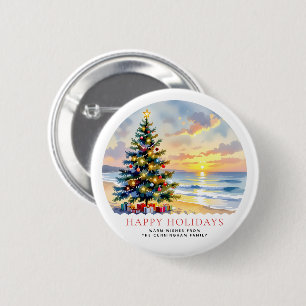 Benutzerdefinierte Wasserfarbe Festliche Strand Kü Button