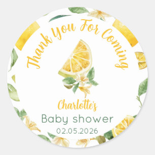 Benutzerdefinierte Wasserfarbe-Limonenblüten-Baby- Runder Aufkleber