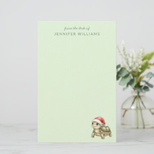 Benutzerdefinierte Wasserfarbe Weihnachten Schildk Briefpapier