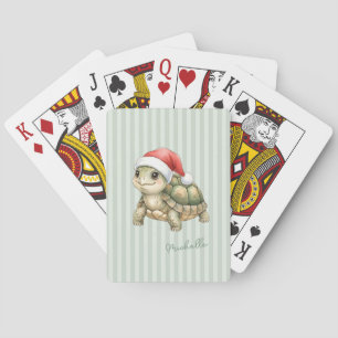 Benutzerdefinierte Wasserfarbe Weihnachten Schildk Spielkarten