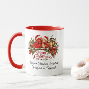 Benutzerdefinierte Wasserfarbe-Weihnachts-Kardinäl Tasse