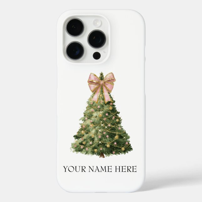 Benutzerdefinierte Wasserfarben-Weihnachtsbaum-Hül Case-Mate iPhone Hülle (Rückseite)